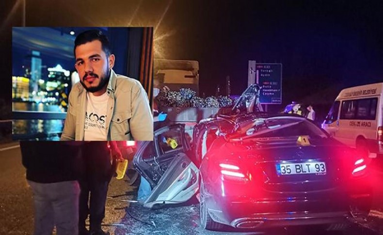 İzmir’de otomobil tıra ok gibi saplandı: 1 ölü