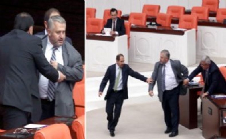 AKP'li Korkmaz ve CHP'li Atıcı tartıştı, vekiller araya girdi.