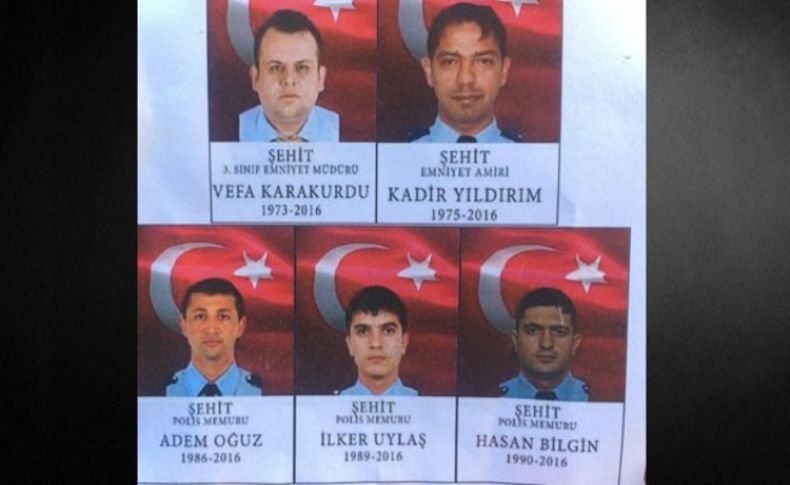 5 şehit polis için tören