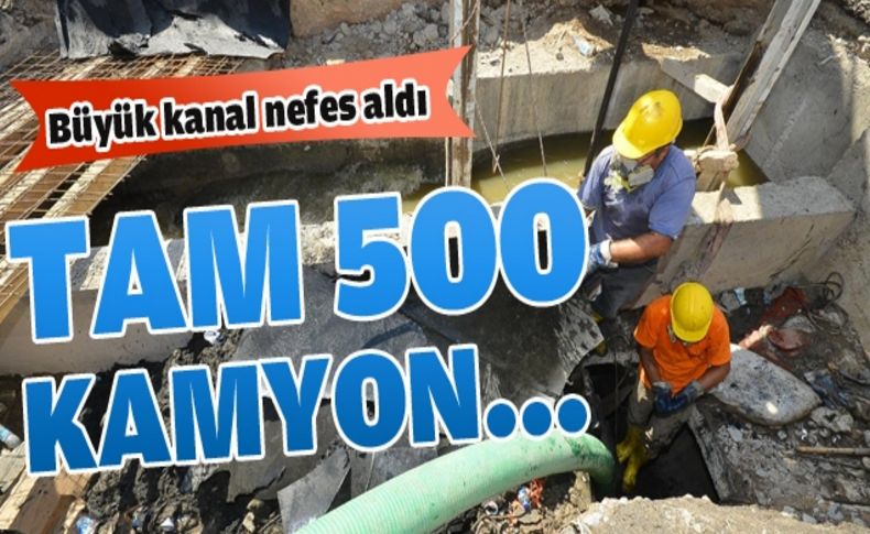 500 kamyon atık çıktı