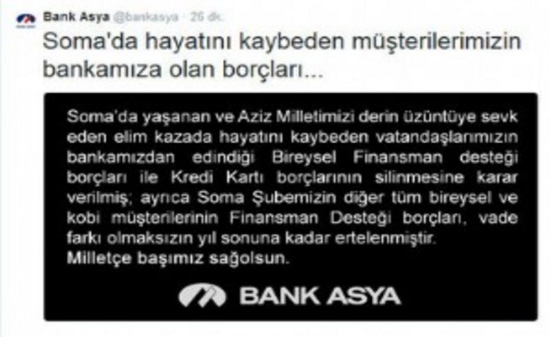 ING, Garanti, Yapı Kredi ve Bank Asya'dan Soma kararı!