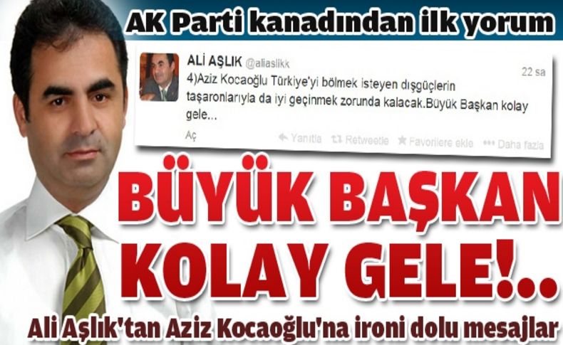 AK Partili Ali Aşlık'tan Kocaoğlu'na mesaj var