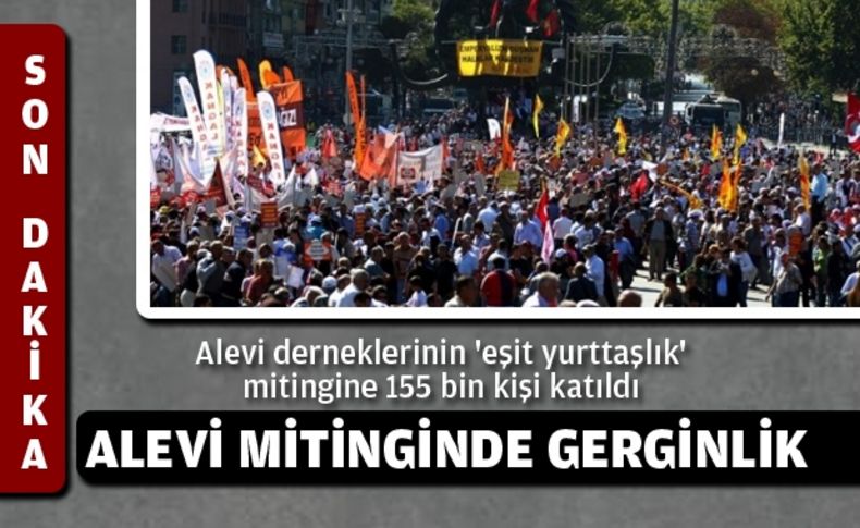 Alevi mitinginde gerginlik çıktı