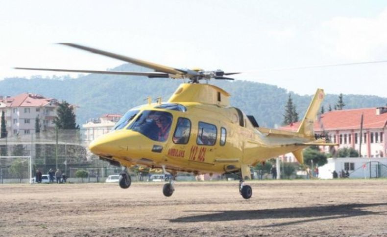 Ambulans helikopter 7 aylık hamile için havalandı