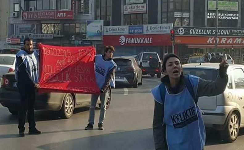 İzmir'de Ankara saldırısını protesto eden 3 kişi gözaltında!