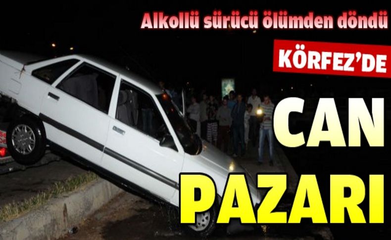 Aracıyla denize düştü!