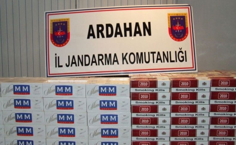 Ardahan’da 9 bin kaçak sigara ele geçirildi