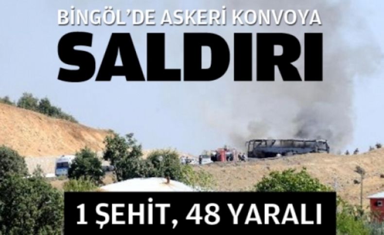 Askeri konvoya saldırı:1 şehit 48 yaralı