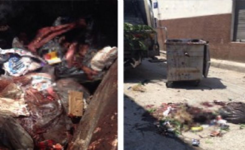İzmir'de bir çöp konteynerinde dehşet veren görüntüler: Etler piyasaya sürüldü mü'
