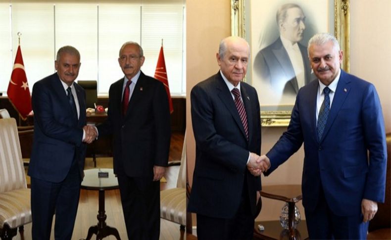 Başbakan Yıldırım, Kılıçdaroğlu ve Bahçeli ile bir araya geldi