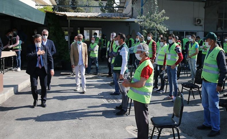 Başkan Batur 1 Mayıs’ı belediye işçileriyle birlikte kutladı