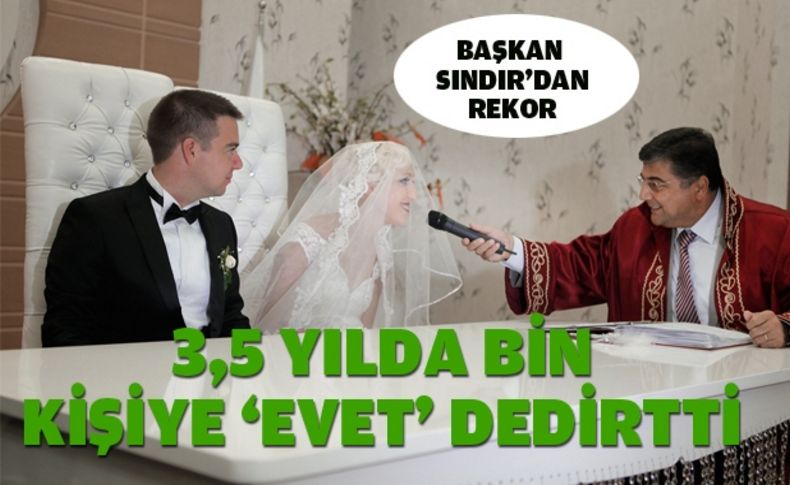 Başkan Sındır’dan nikah rekoru