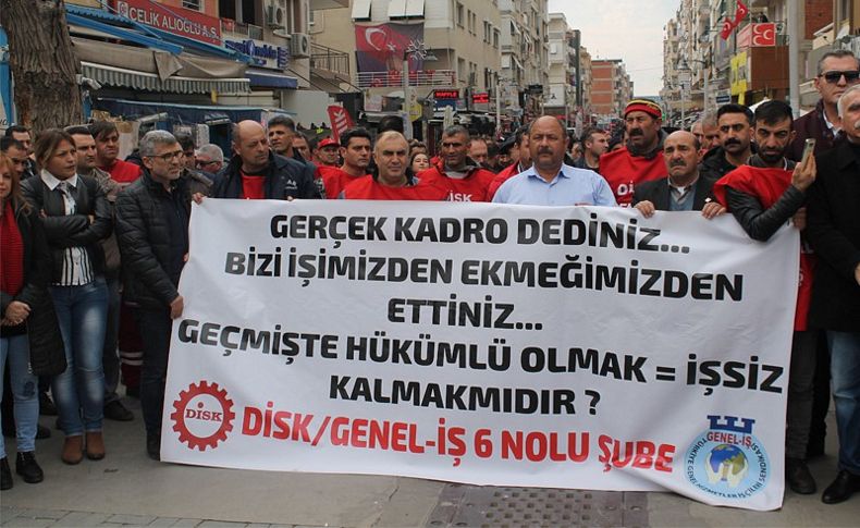 Bayraklı Belediyesi taşeron işçileri 'Sözde değil, gerçek kadro istiyoruz' dedi