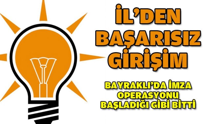 Bayraklı'da imza operasyonu başladığı gibi bitti