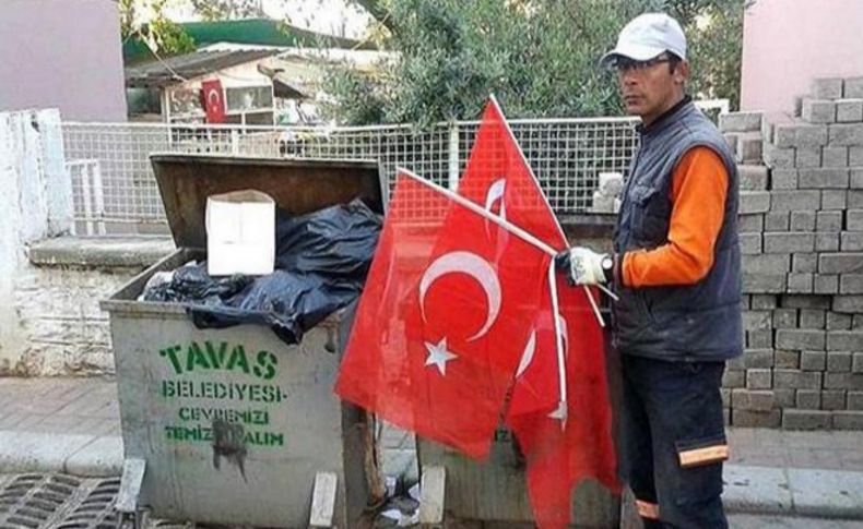 Denizli'de Türk bayrağı ayıbı