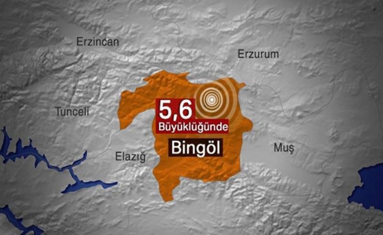 Bingöl’de 5.6 büyüklüğünde bir deprem daha!