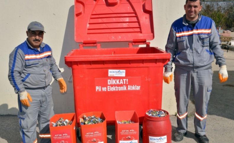 Bir yılda 2 ton atık pil toplandı