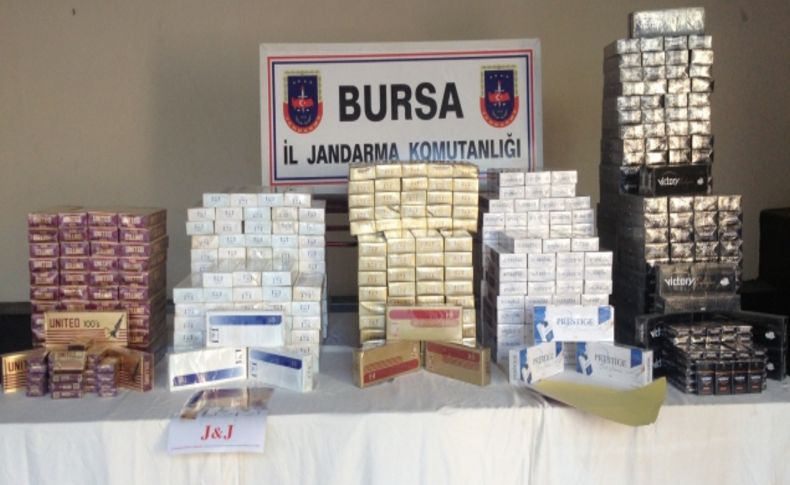 Bursa'da 5 bin paket kaçak sigara ele geçirildi