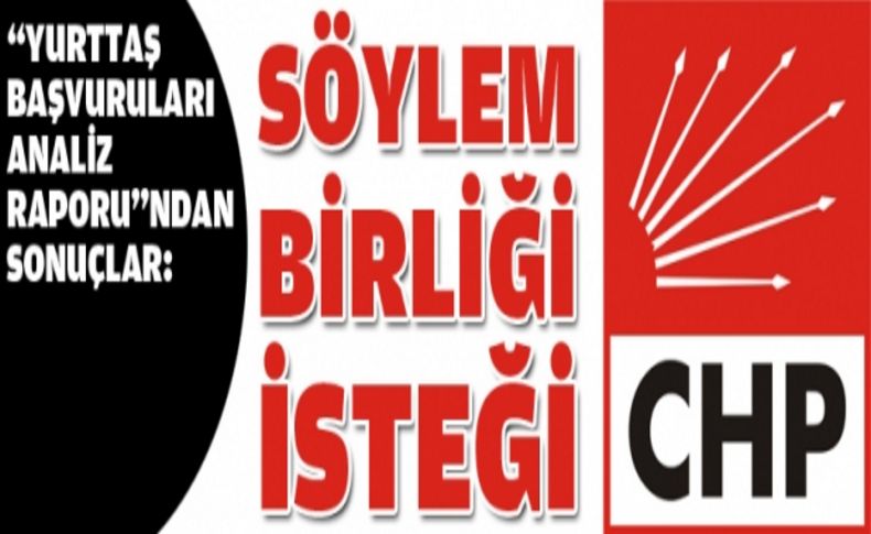 CHP'den söylem birliği isteği