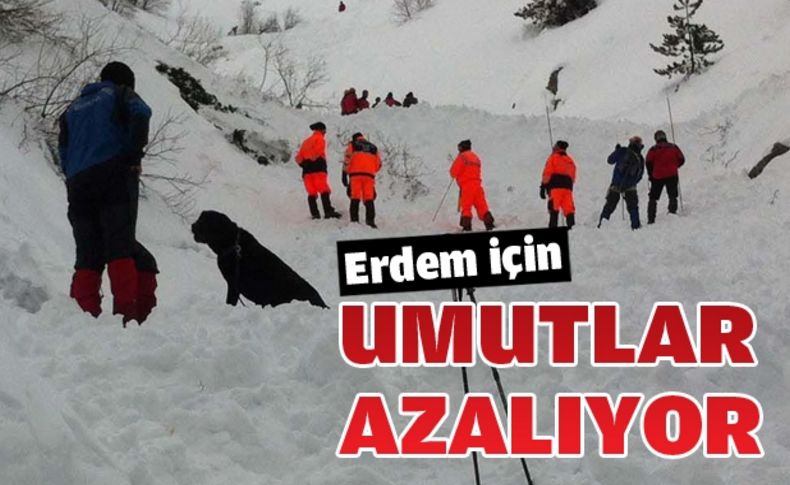 Çığ altında kalan Erdem'i arama çalışmaları sürüyor