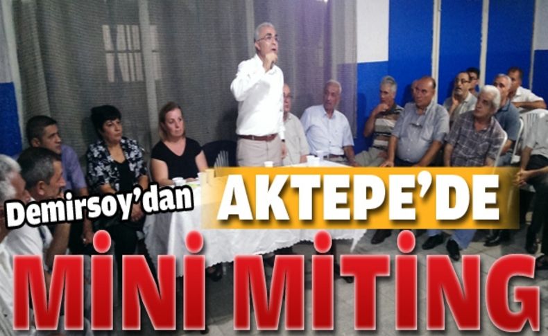 Demirsoy'dan Aktepe'de mini miting