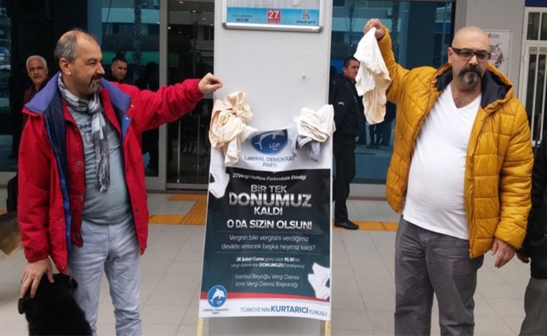 LDP'den yüksek vergiye 'donlu' protesto