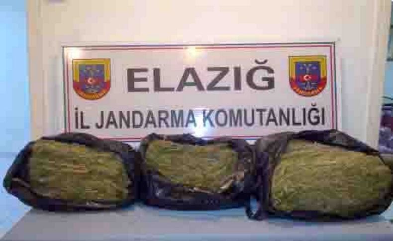 Elazığ'da 10 kilogram kubar esrar ele geçirildi