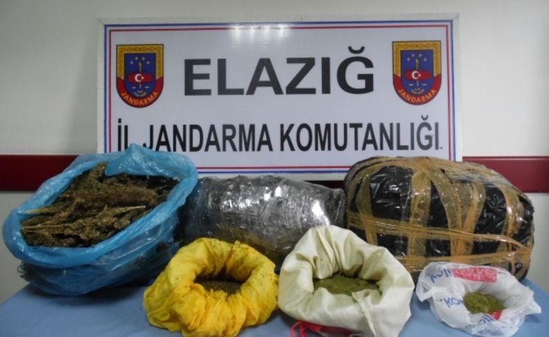 Elazığ'da 14 kilogram uyuşturucu madde ele geçirildi