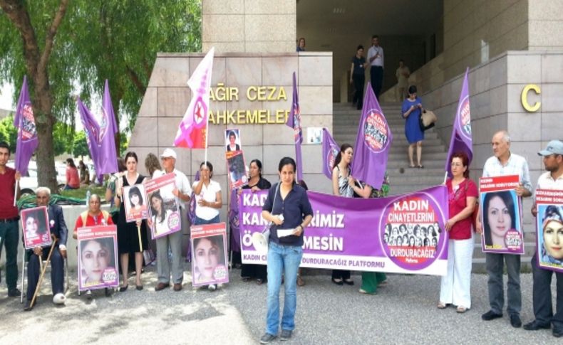 Eş cinayeti davasında kadın cinayetleri protesto edildi