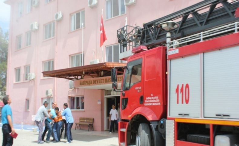 Gazipaşa Devlet Hastanesi'nde yangın tatbikatı