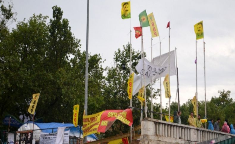 Gezi Parkı'nda Öcalan posteri