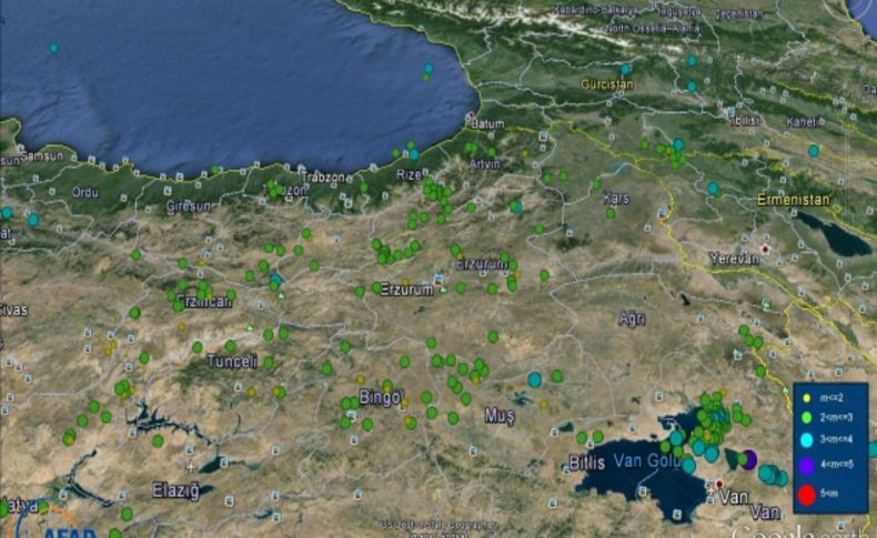 Haziran ayında Ağrı'da deprem meydana gelmedi