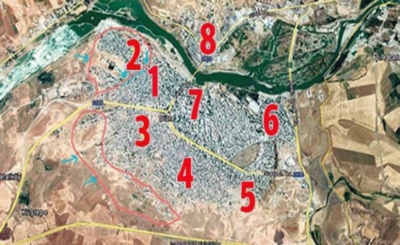 Operasyonlar sürerken Cizre'nin hendek haritası!