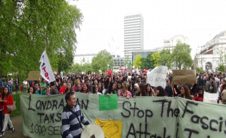 Hyde Park'ta Taksim protestosu