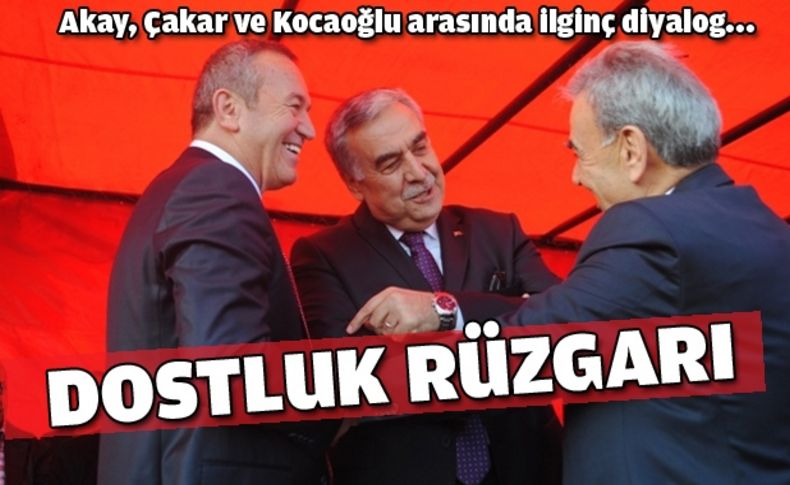 İZBAN töreninde dostluk rüzgarı ve slogan yarışı vardı