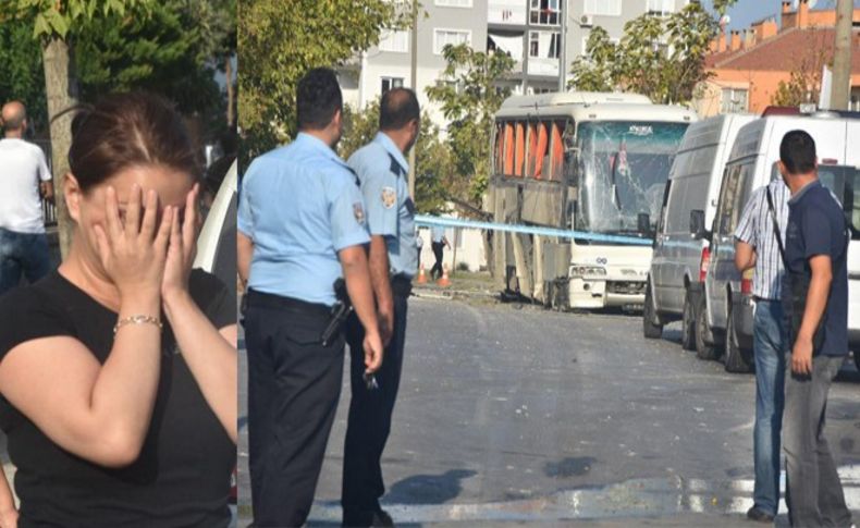 İzmir'de servis aracının geçişi sırasında patlama