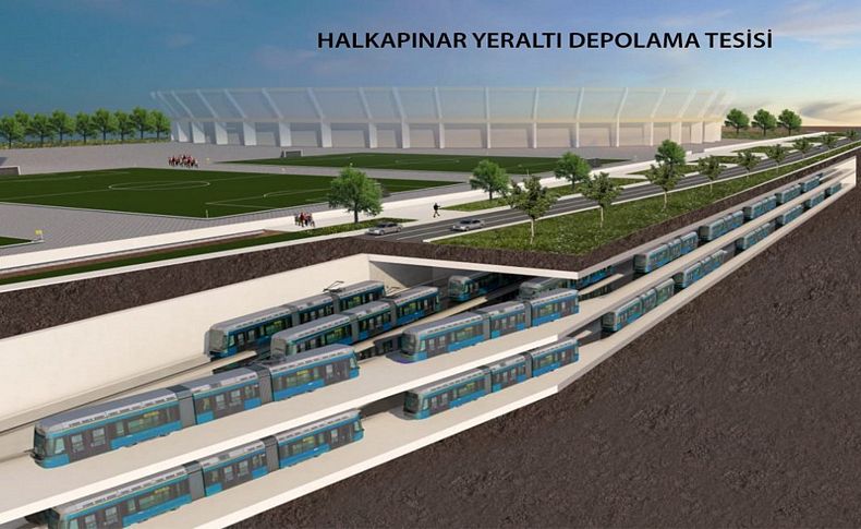 İzmir'in 115 metro vagonu için 2 katlı yeraltı otoparkı yapılıyor