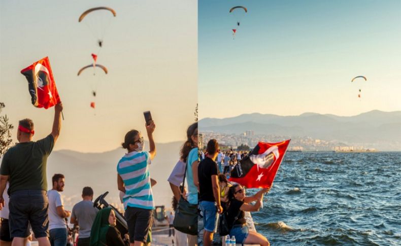 İzmir semalarında zafer kutlaması