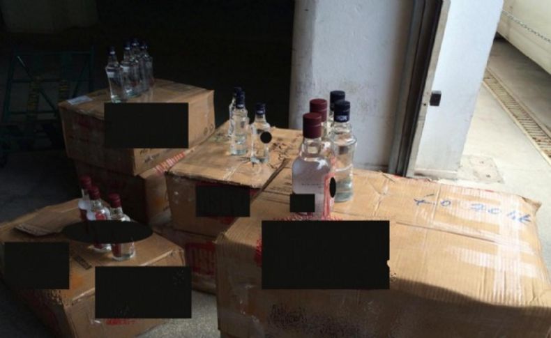 İzmir'de sahte rakı ele geçirildi