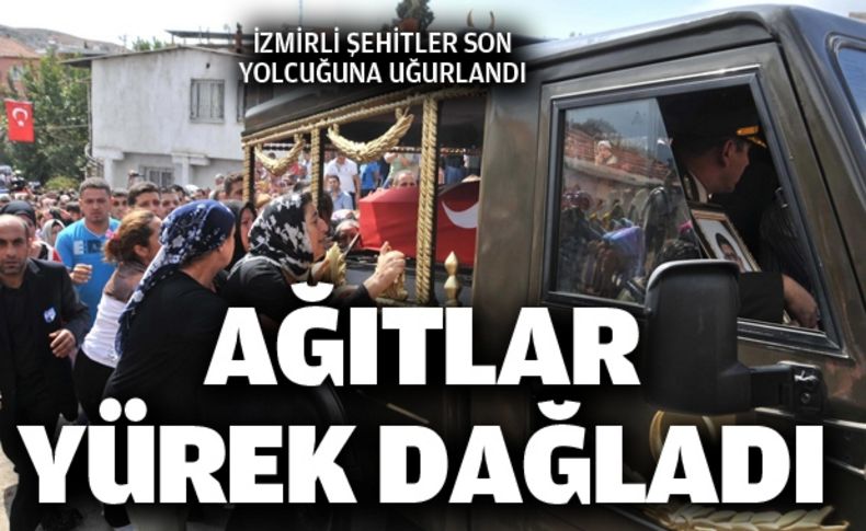 İzmir'de şehitler son yolculuğuna uğurlandı