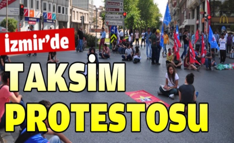 İzmir'de Taksim protestosu