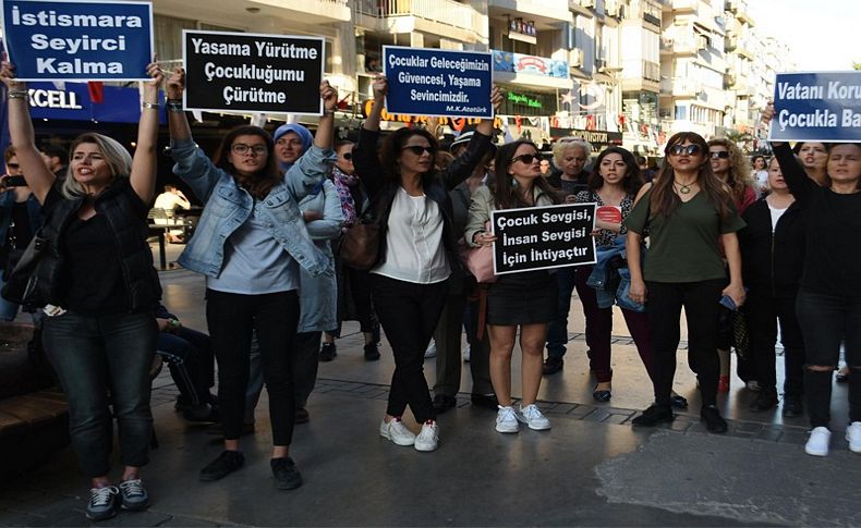 İzmirli Anneler Platformu, çocuk istismarına 'çığlık' atarak tepki gösterdi