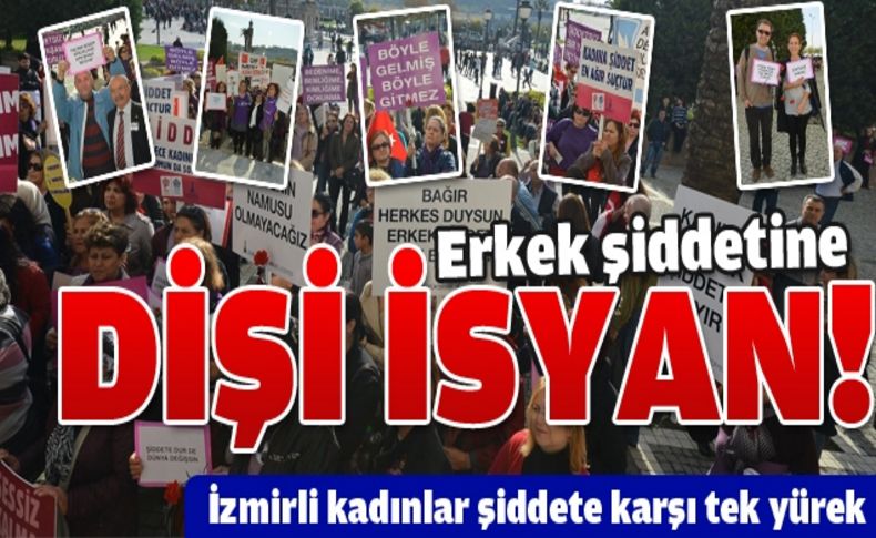 İzmirli kadınlar şiddete karşı yürüdü