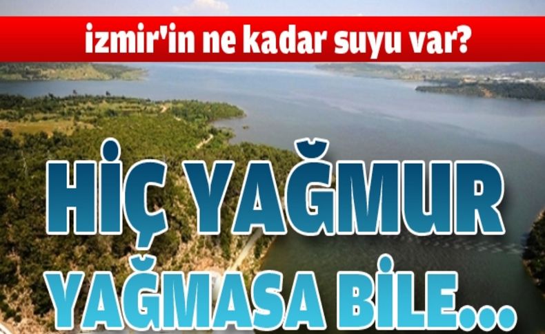 İzmirliler müjde! 1 yıllık suyumuz var!