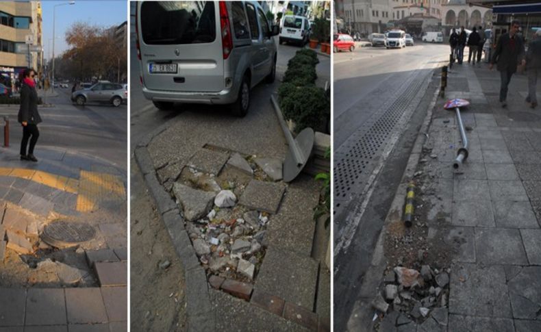 İzmir'in göbeği: Yok mu kaldırımlara bakan'