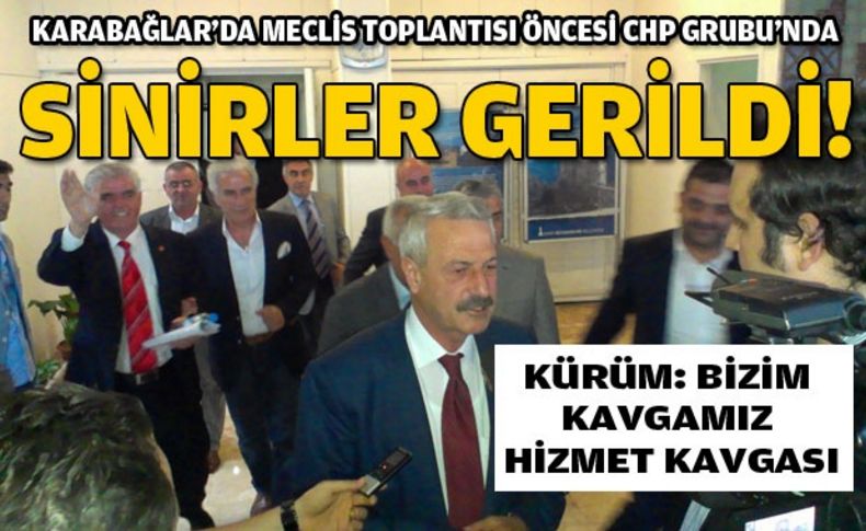 Karabağlar’da meclis öncesi CHP grup toplantısında sinirler gerildi