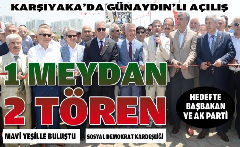 Karşıyaka'da 1 meydan 2 tören!