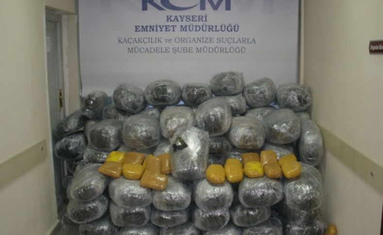 Kayseri'de 523 kilo esrar maddesi ele geçirdi