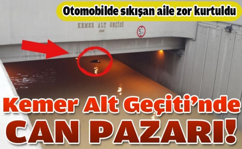 'Kemer' gölünde yüzen bir otomobil!