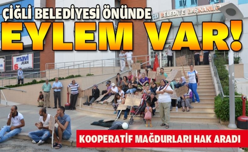 Kooperatif mağdurları belediye önünde eylem yaptı!